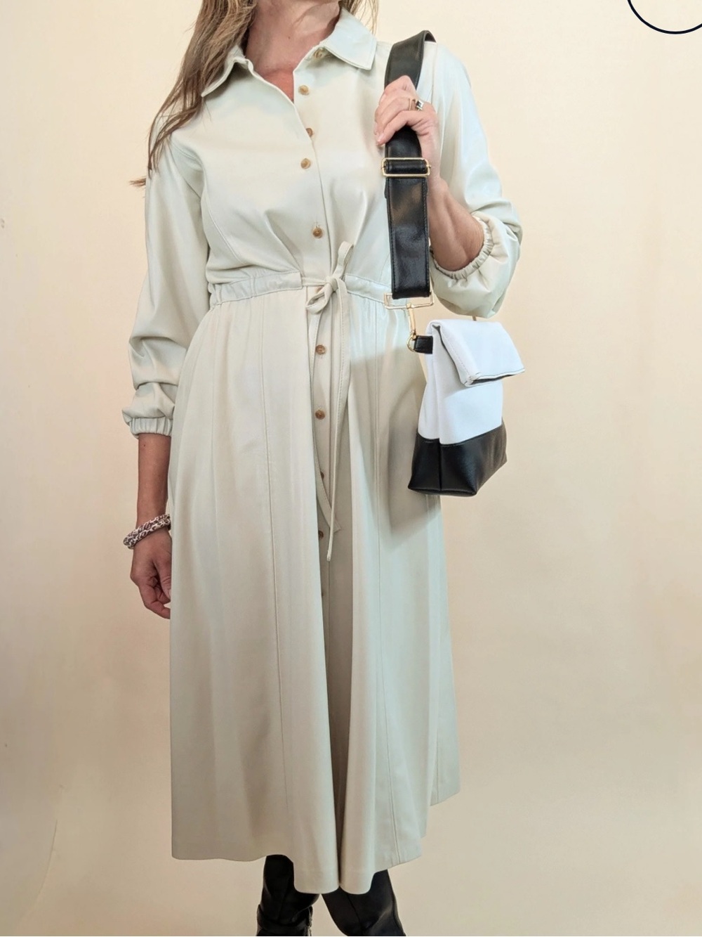 Calvin Klein Light Sage Button-Front Shirt Dress